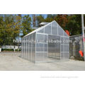 Extended length aluminium profiles greenhouse with clear pc sheet